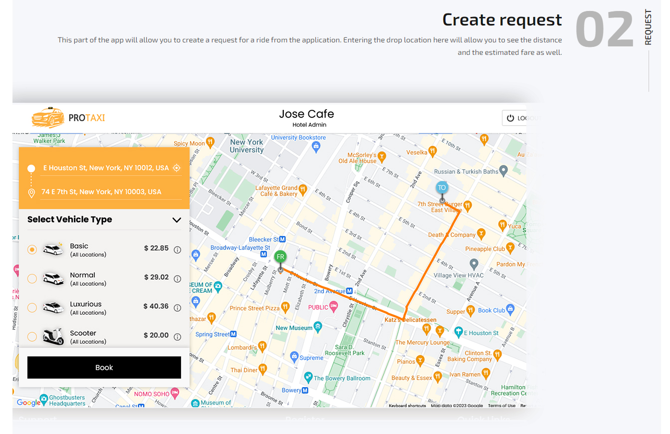 create ride request create ride request