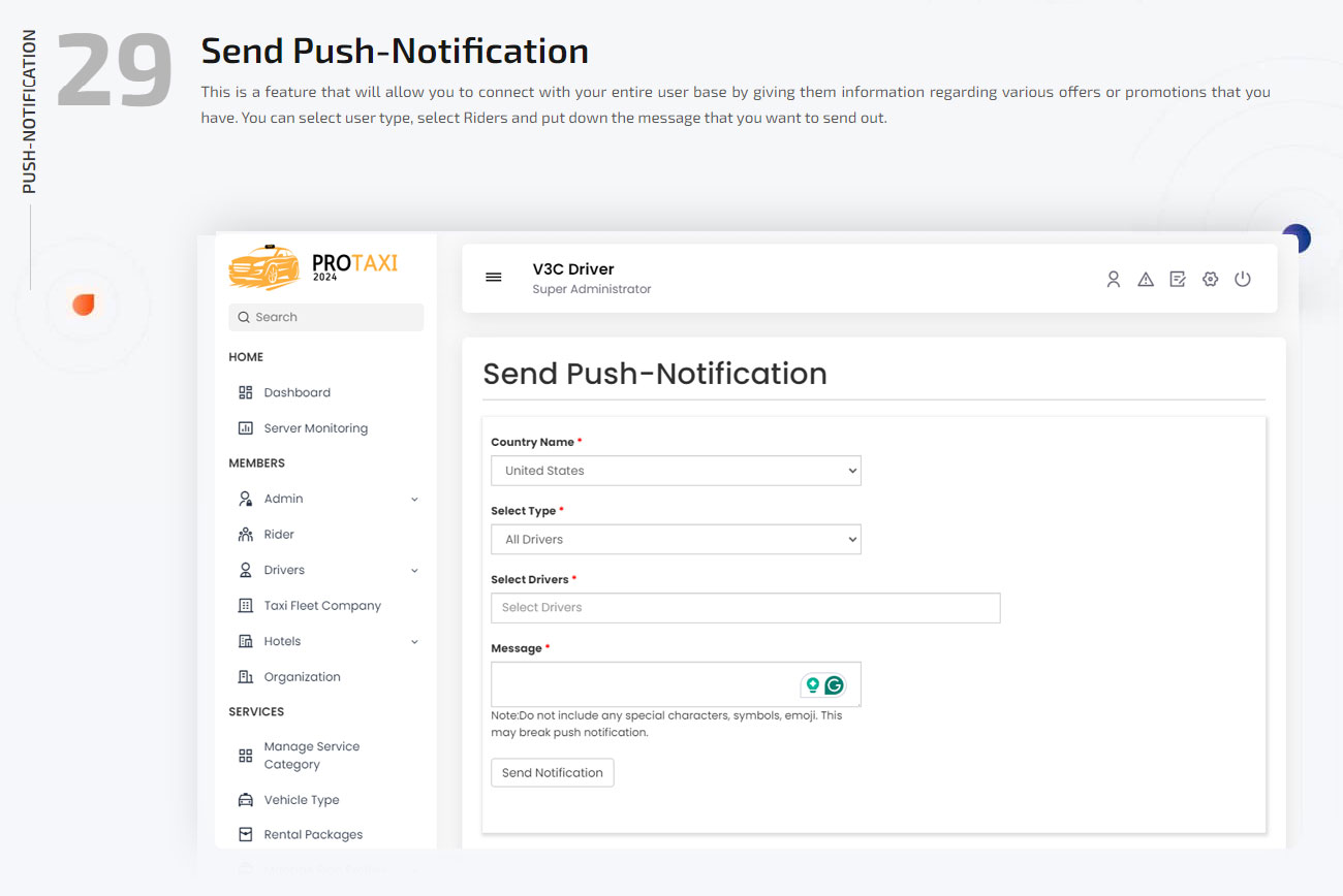 Send push notification