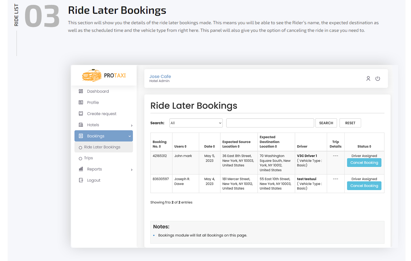 ride later bookings ride later bookings